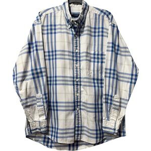 Burberry London Blue / White Nova Check Button‎ Down Shirt Men’s Large USA